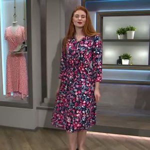 JOULES WINSLET BUTTON FRONT SHIRT DRESS SIZE 14